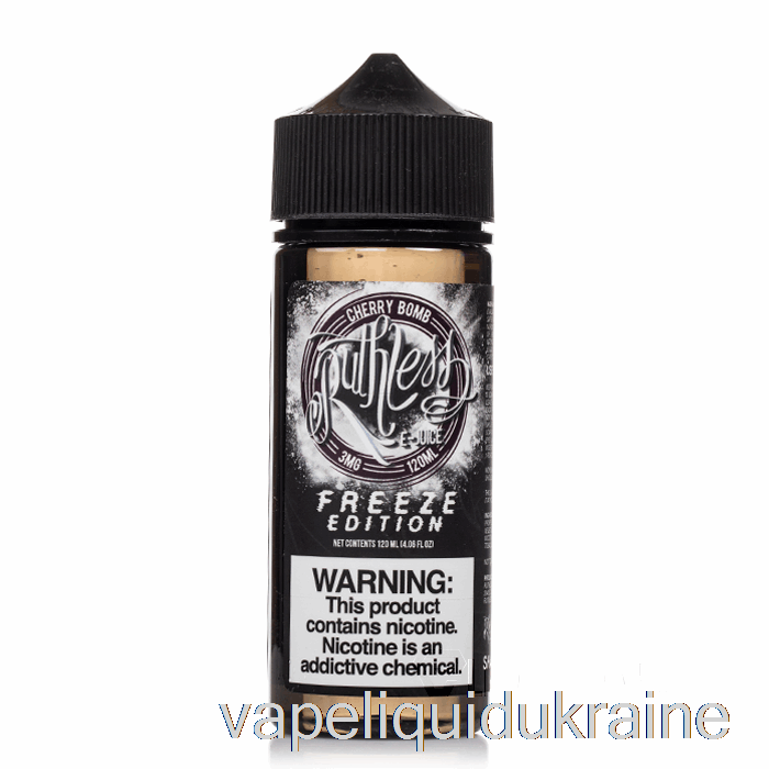 Vape Liquid Ukraine Cherry Bomb - Freeze Edition - Ruthless Vapor - 120mL 3mg